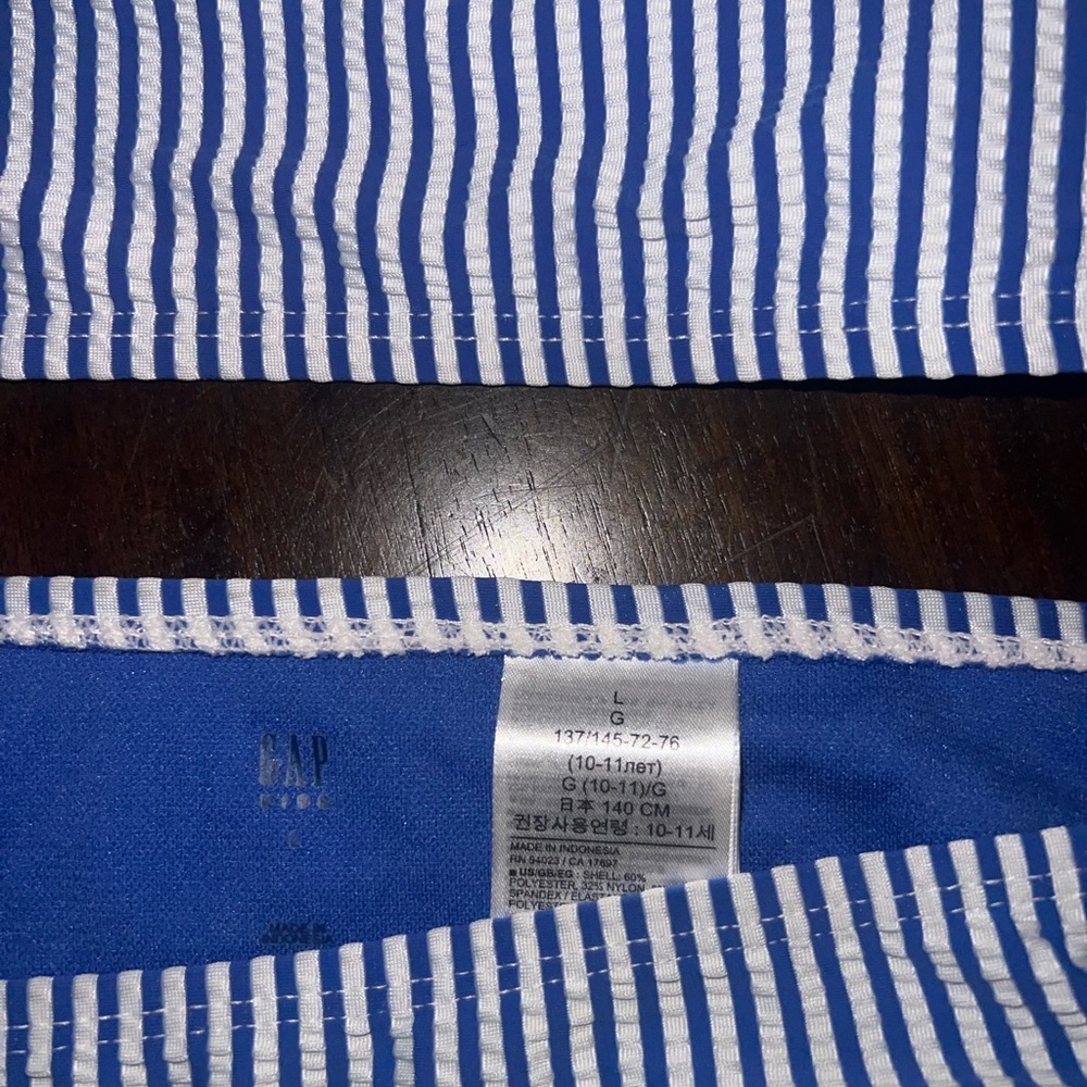 GAP Kids Blue and White Striped Bikini - Picture 3 of 3
